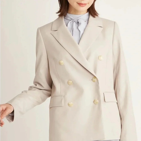 Snidel Khaki Double Breasted Women's Blazer Jacket Size Medium (1) Oversized - Picture 1 of 9